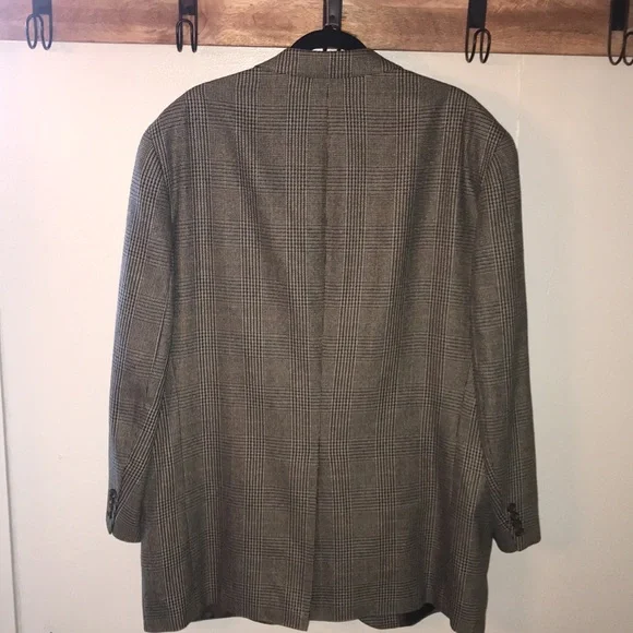 Ralph Lauren Brown herringbone tweed Blazer 46T sports coat Polo Vintage - Picture 12 of 16